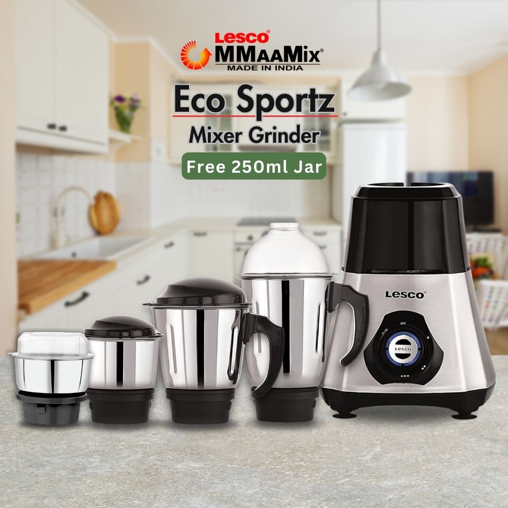Lesco Mmaamix Eco Sportz 550W Copper Motor Mixer Grinder with free 250ml Jar (1 unit)