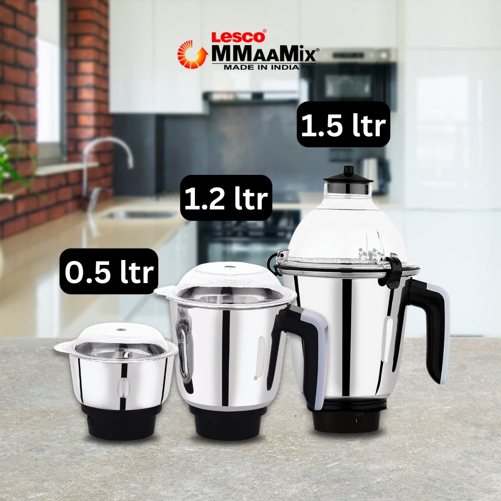 Fusion 750 Watts Mixer Grinder 3 Jars Black