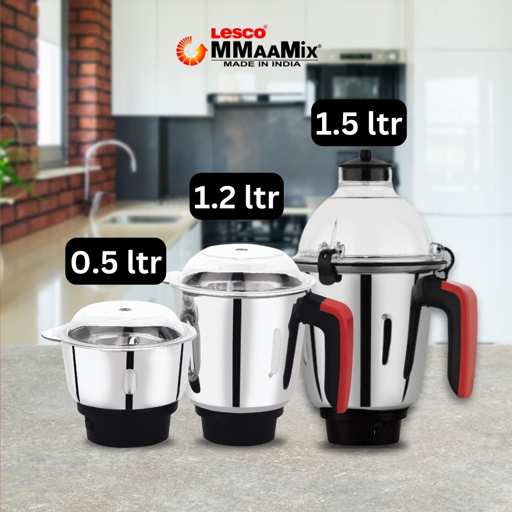 Fusion 750 Watts Mixer Grinder 3 Jars Red