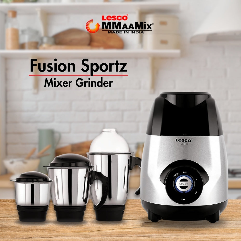 Fusion Sportz 750w Mixer Grinder 3 stainless Steel Jars