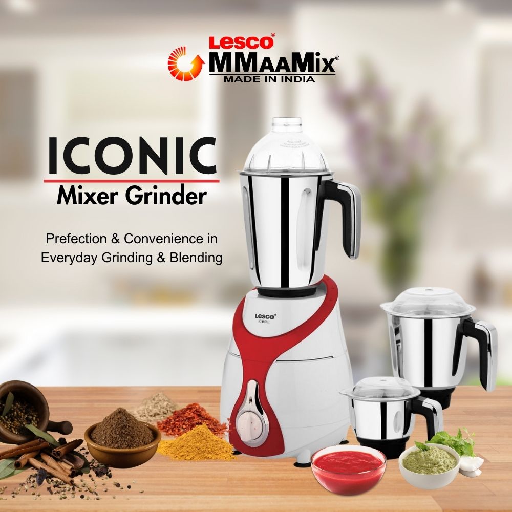 Iconic 1000w Mixer Grinder with 3 Jars