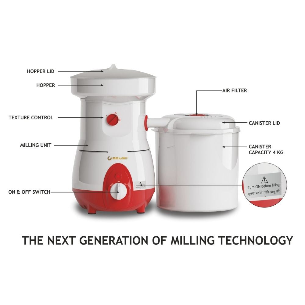 Mmaamill Multi Grain Home Mill 1250Watt (Indian 230V 5Amps)