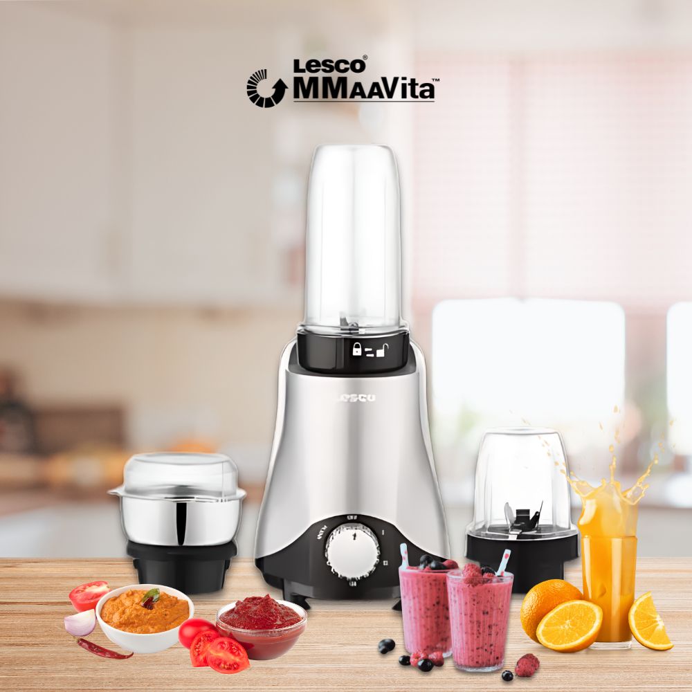 Lesco MMaaVita 500W Nutribooster Bullet Mixer Grinder(Silver)