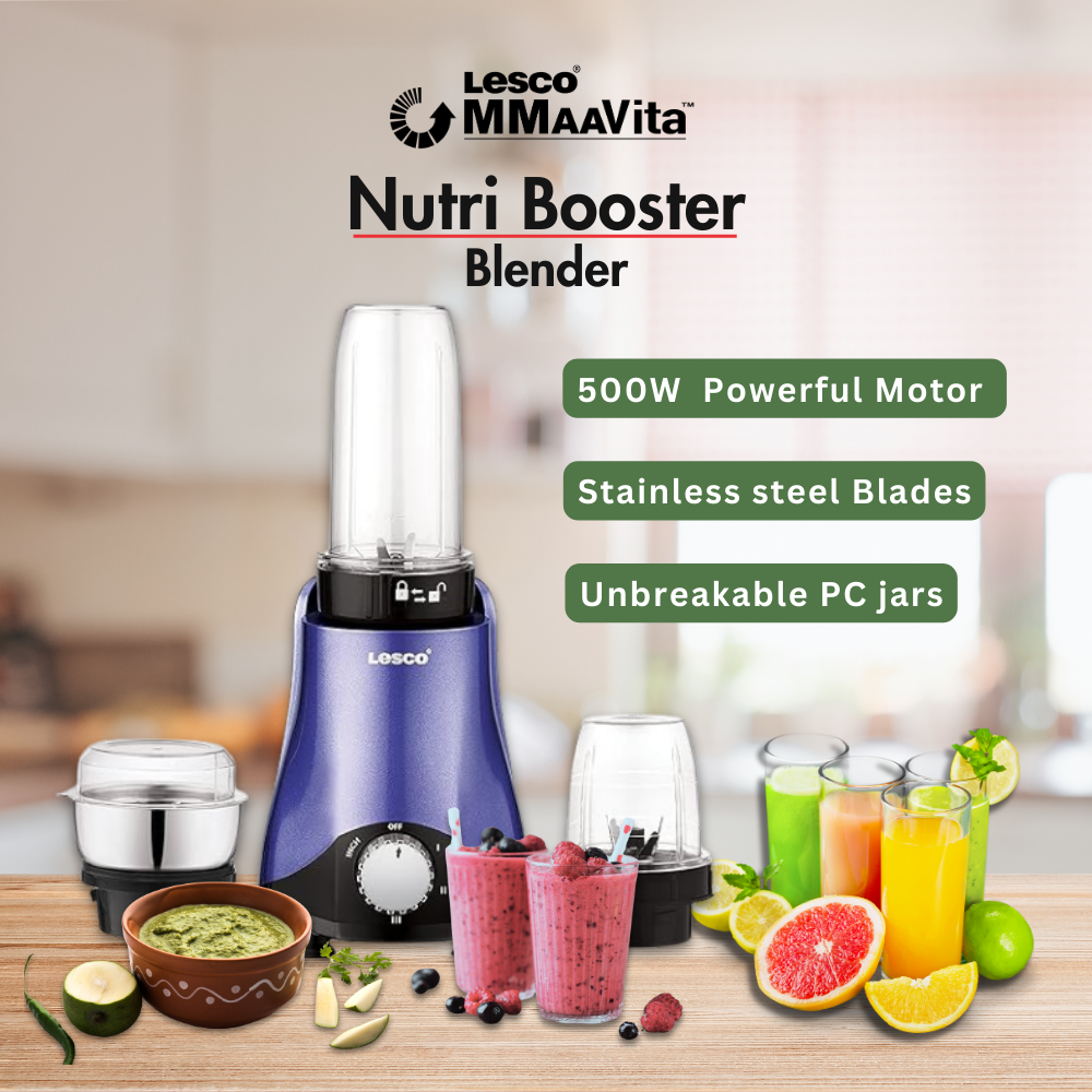 Lesco MMaaVita 500W Nutribooster Bullet Mixer Grinder (Lavender)