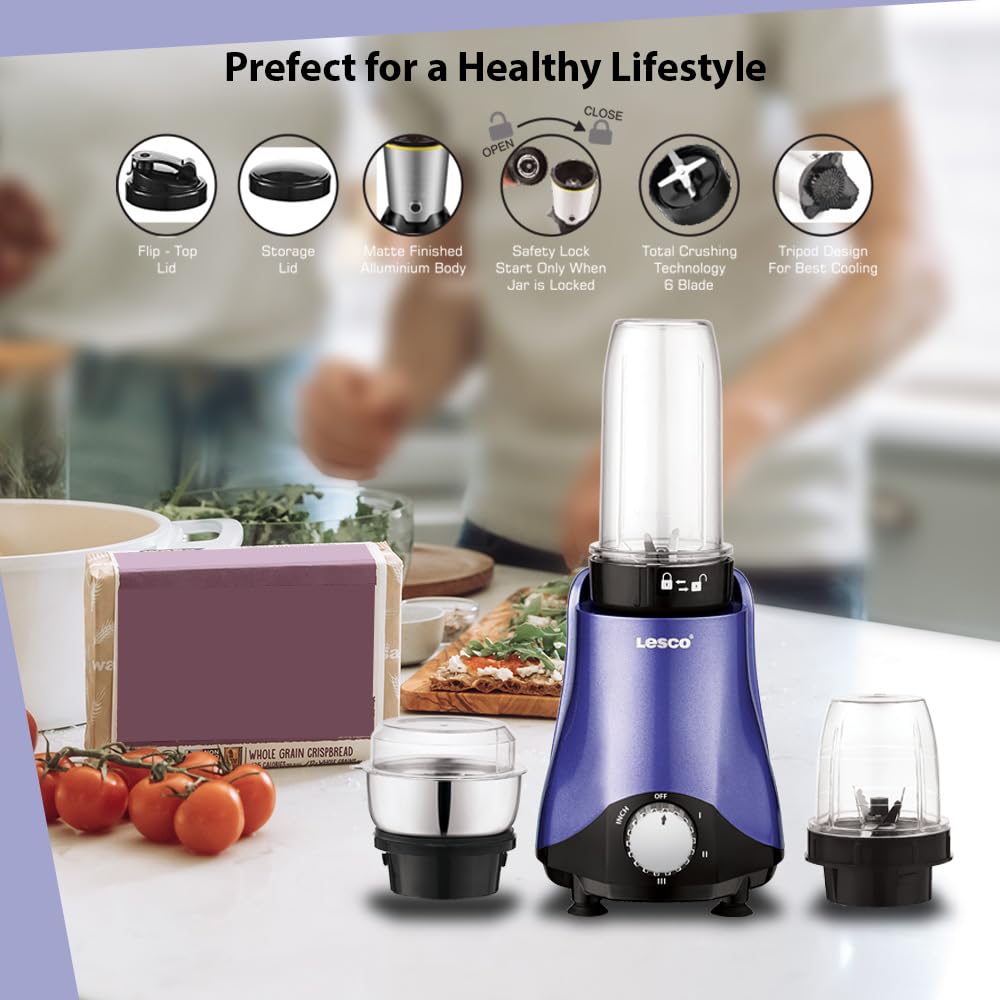 Lesco MMaaVita 500W Nutribooster Bullet Mixer Grinder (Lavender)