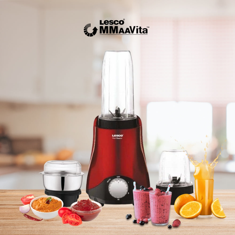 Lesco MMaaVita 500W Nutribooster Bullet Mixer Grinder(Red)