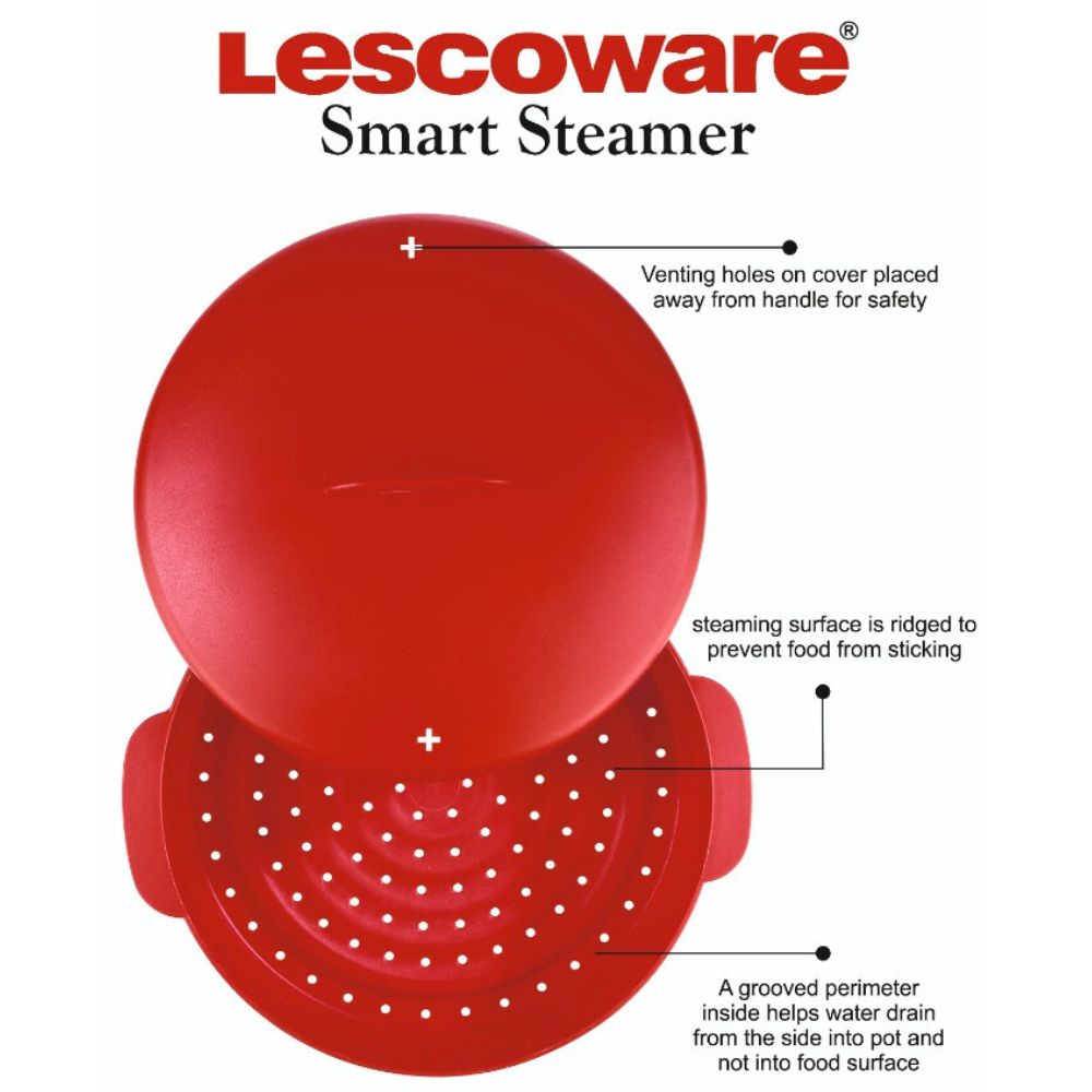 Lesco 3 Layer Steamer with 2 Idli Stands & 1 Appam Stand