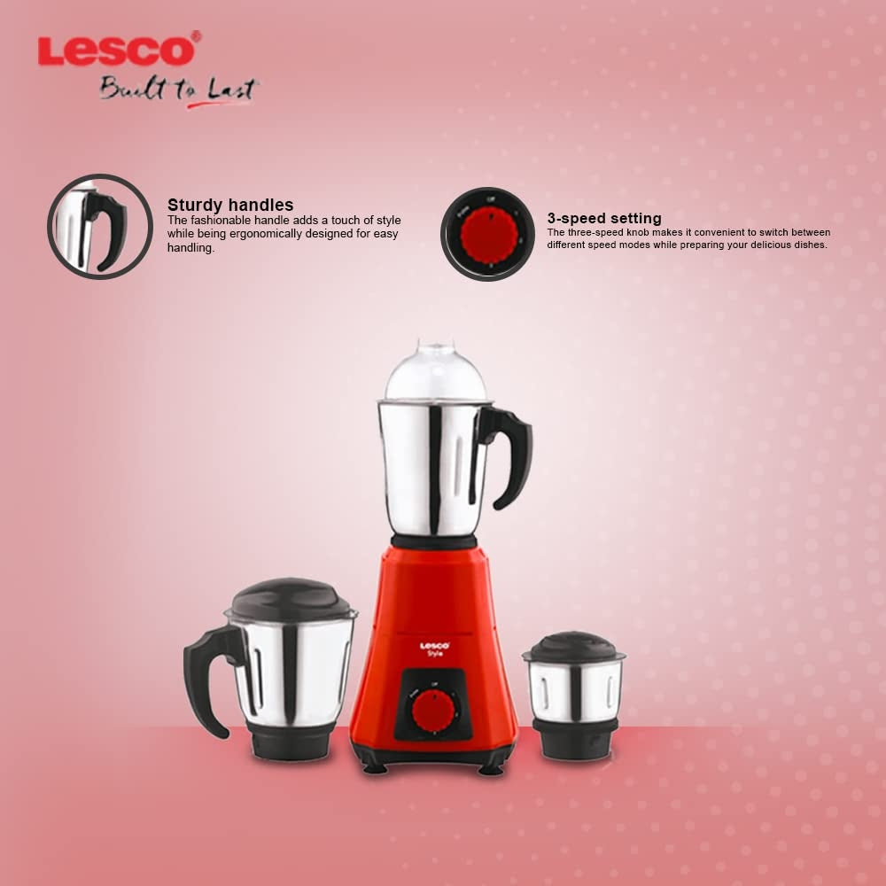Stylo Mixer Grinder 550 Watts 3 Jars