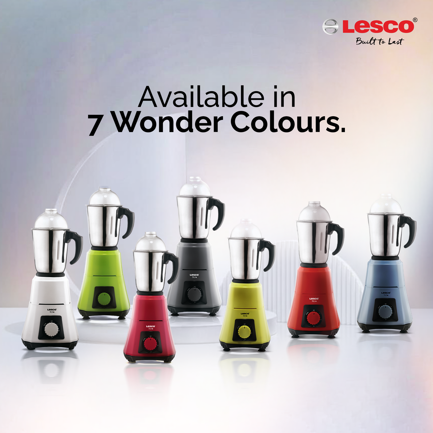 Stylo Mixer Grinder 550 Watts 3 Jars - Yellow