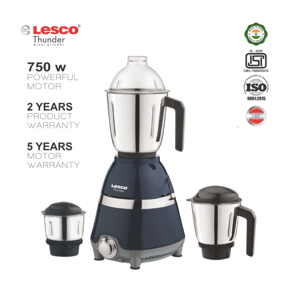 Lesco Thunder Mixer Grinder 750w with 3 Jars