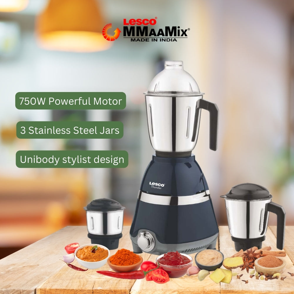 Lesco Thunder Mixer Grinder 750w with 3 Jars