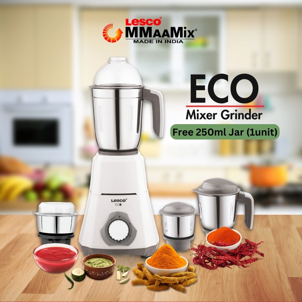 Lesco Mmaamix Eco 550 W Copper Motor Mixer Grinder with 250ml jar FREE