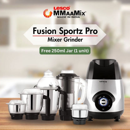 Fusion Sports Pro 750w Mixer Grinder 4 Jar with 250ml (1 unit) jar Free