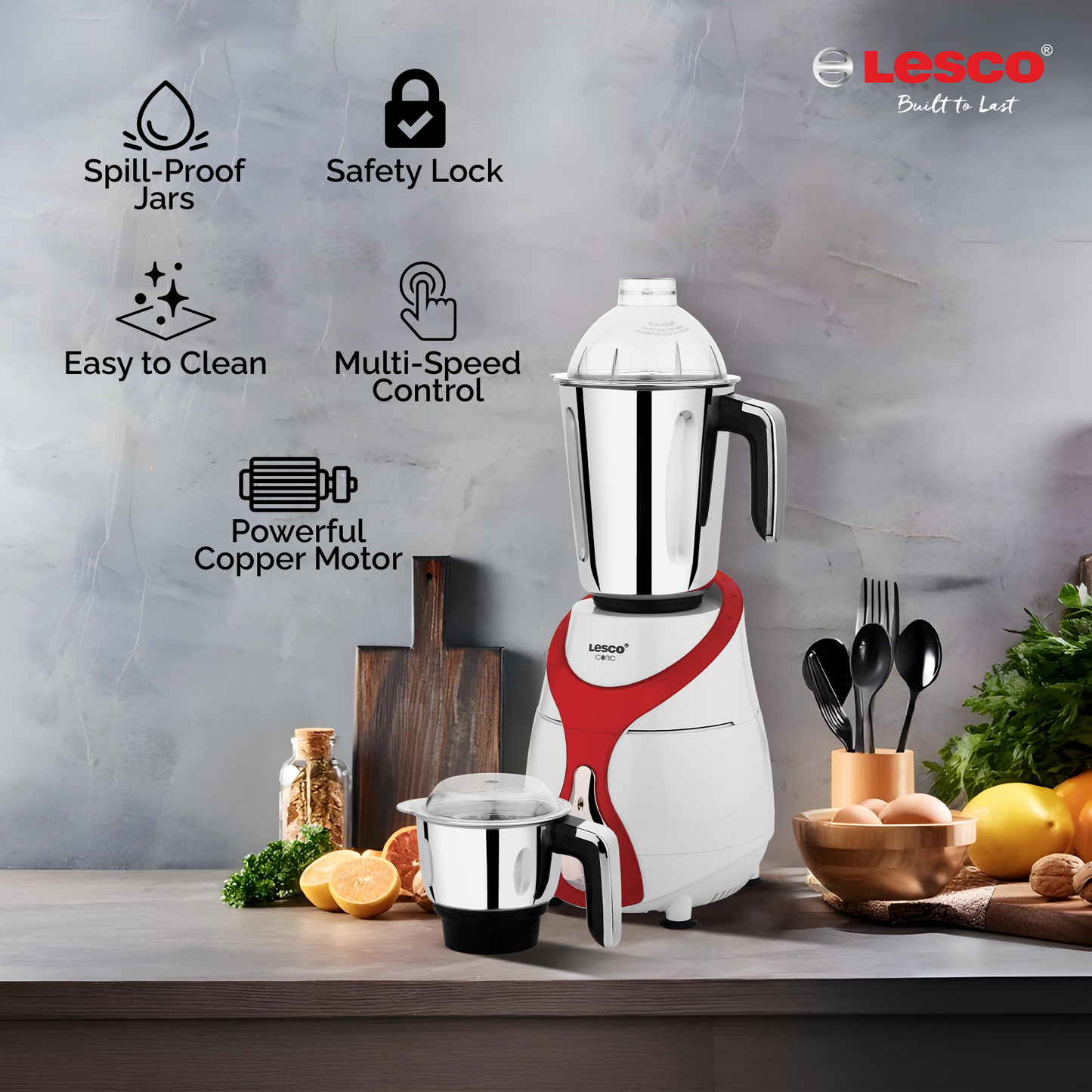 Iconic 1000w Mixer Grinder with 3 Jars