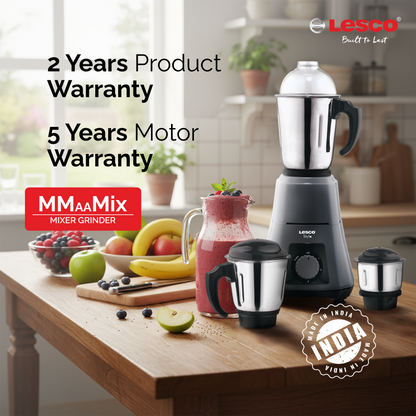 Stylo Mixer Grinder 550 Watts 3 Jars Grey