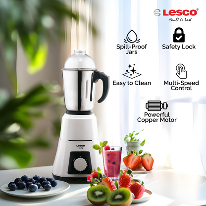 Stylo Mixer Grinder 550 Watts 3 Jars - White