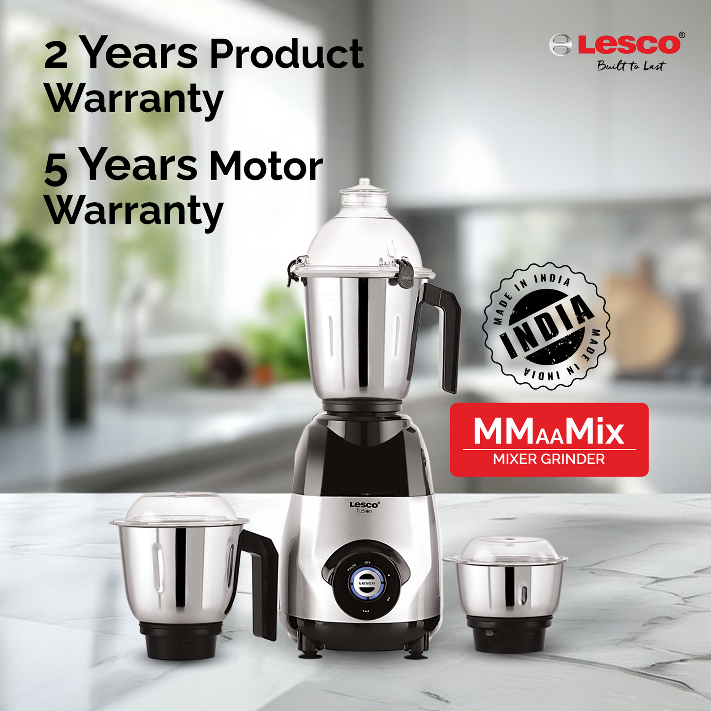 Fusion Sportz 750w Mixer Grinder 3 stainless Steel Jars