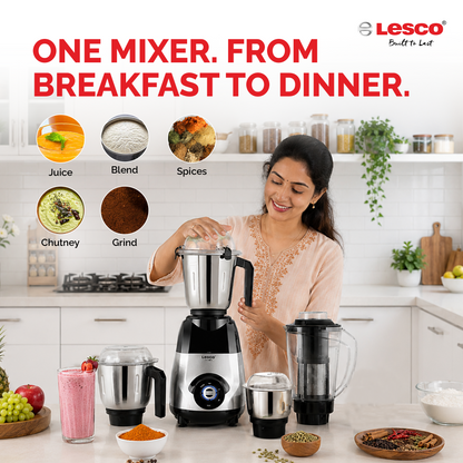 Fusion Sports Pro 750w Mixer Grinder 4 Jar with free Smart Steamer