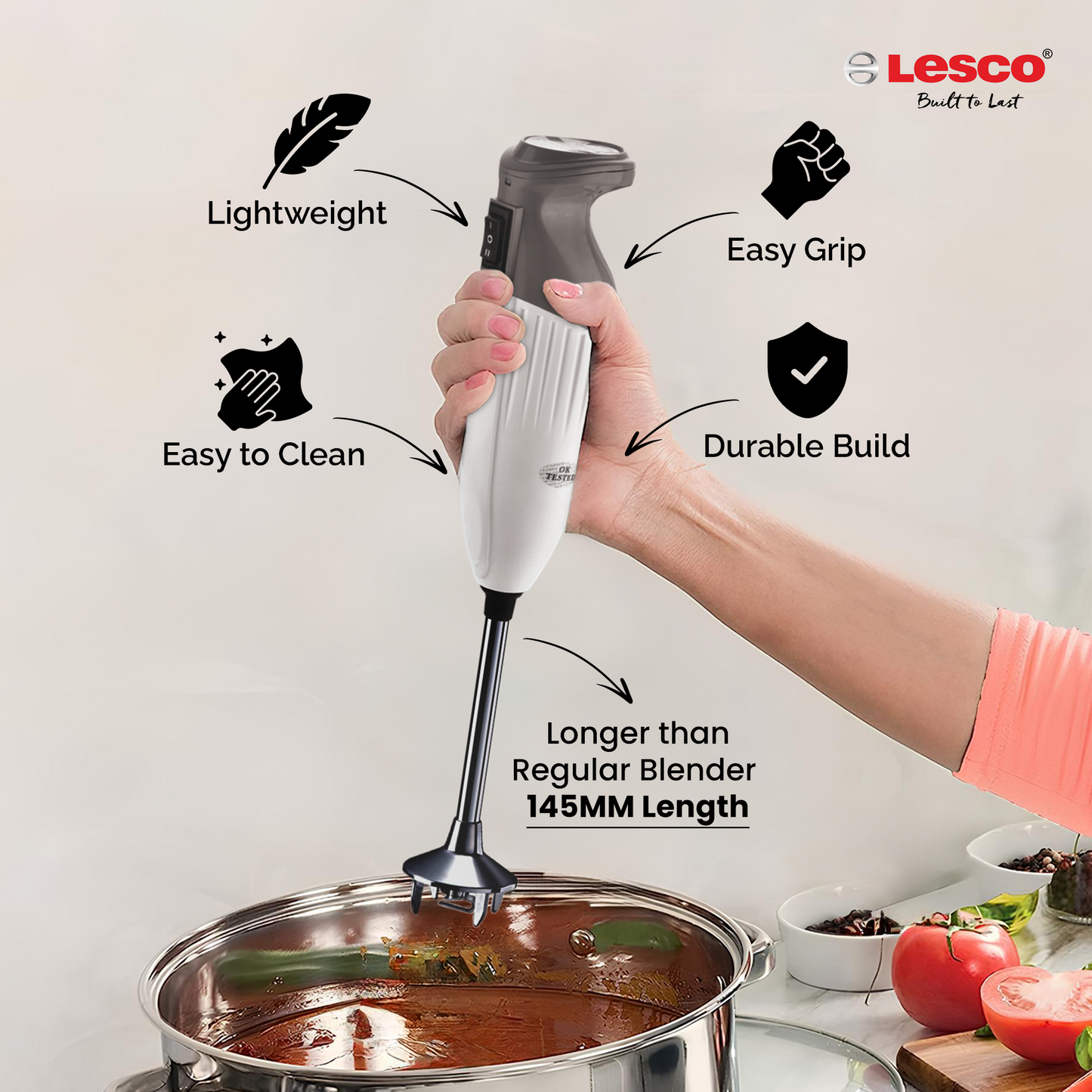 Galaxy 200w Hand Blender (Cool Gray)