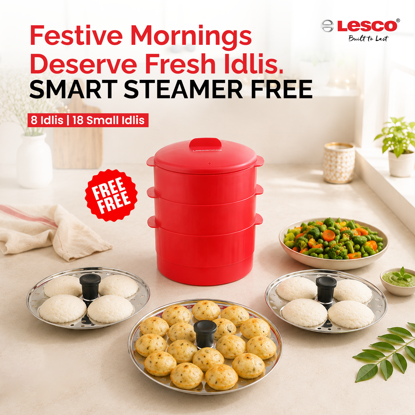 Sapphire 1000 Watts Mixer Grinder with 3 Jars Blue with free Smart Steamer