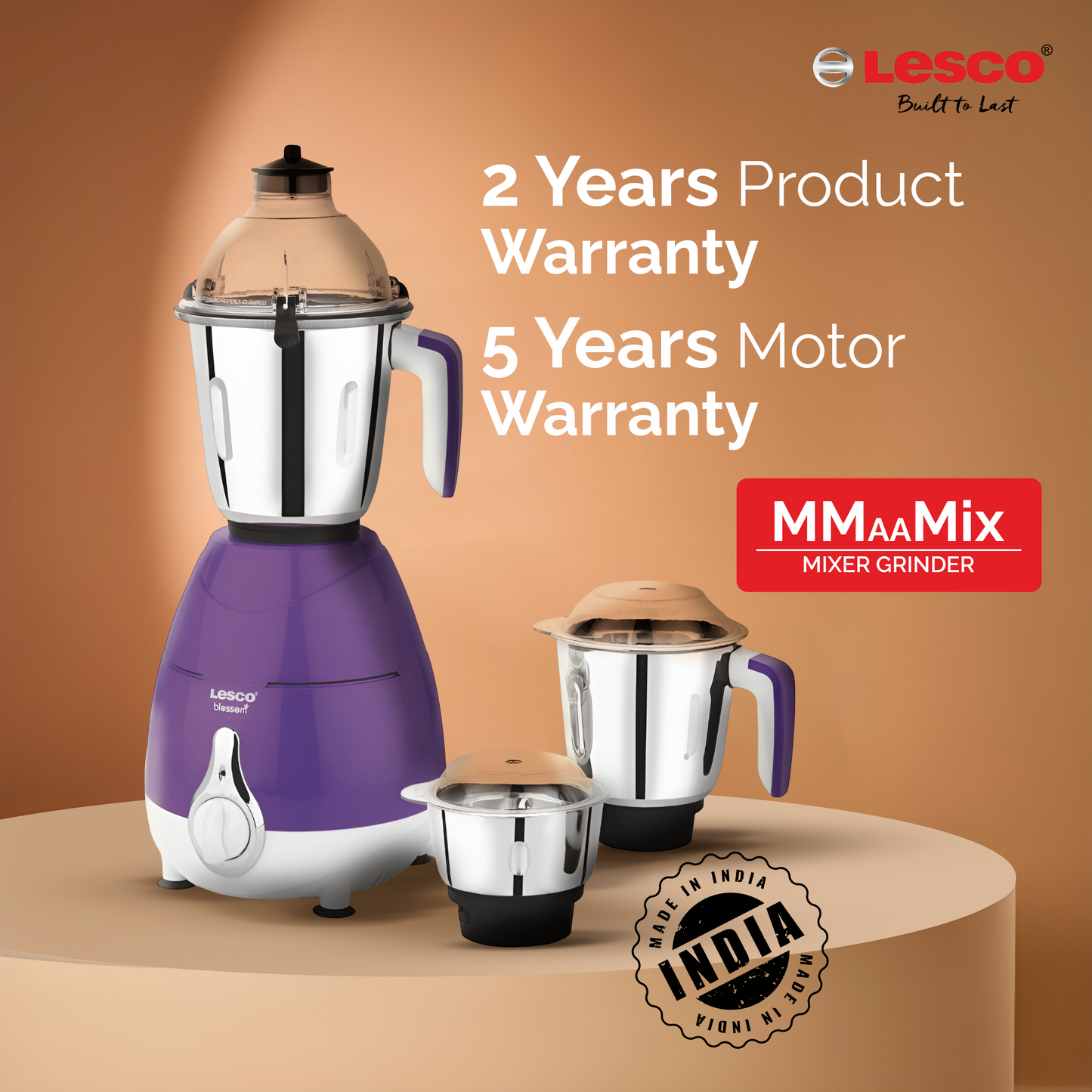 Blossom 750 Watts Mixer Grinder with 3 Jars