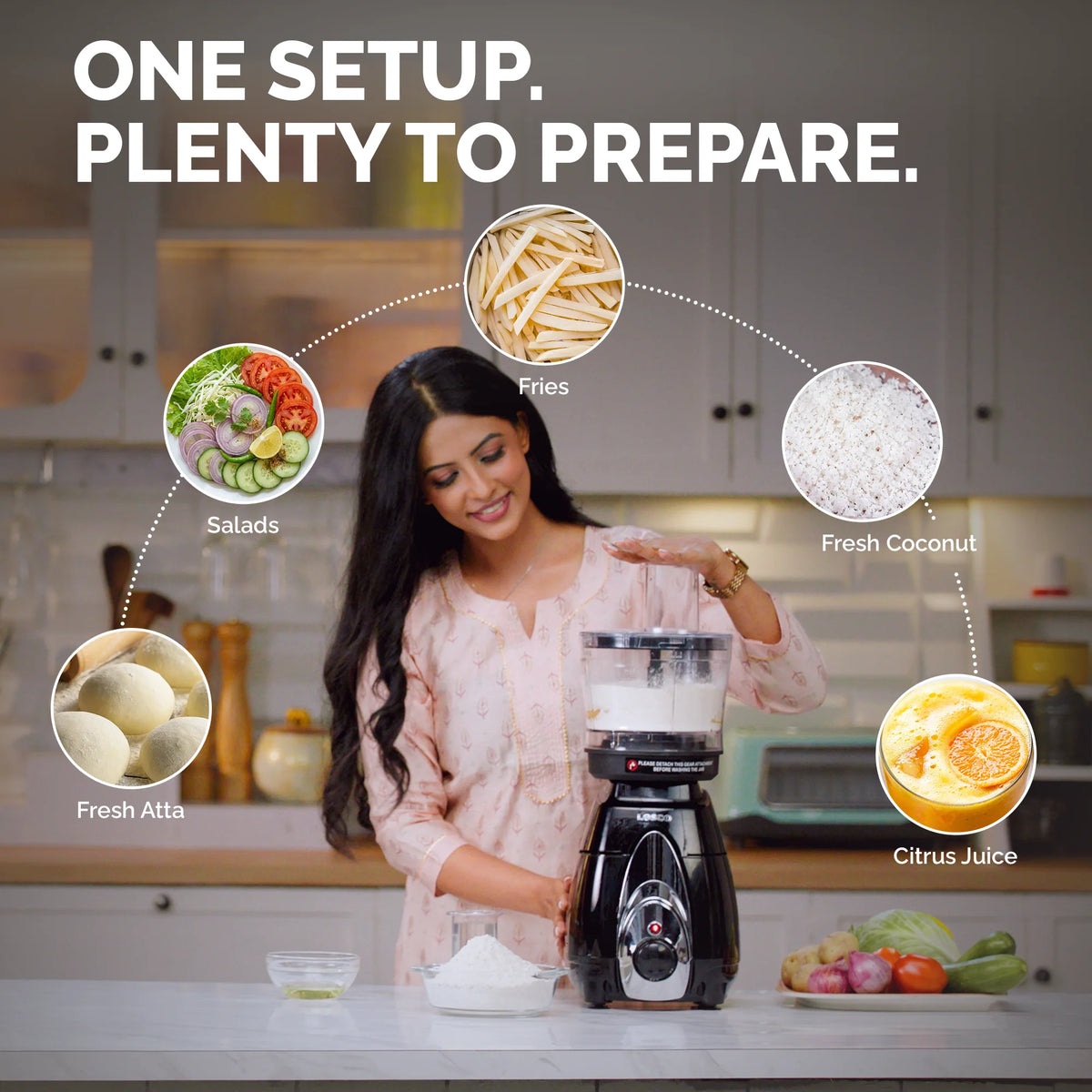 Lesco 9 In 1 Food Processor Attachments
