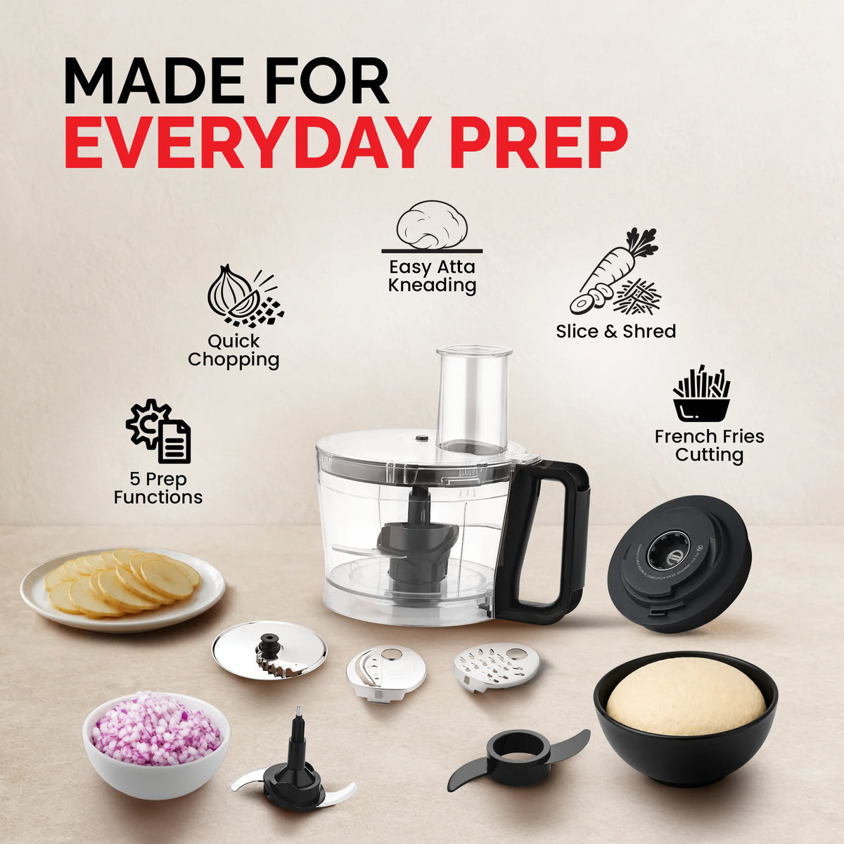 Lesco 5 In 1 Food Processor Attachment