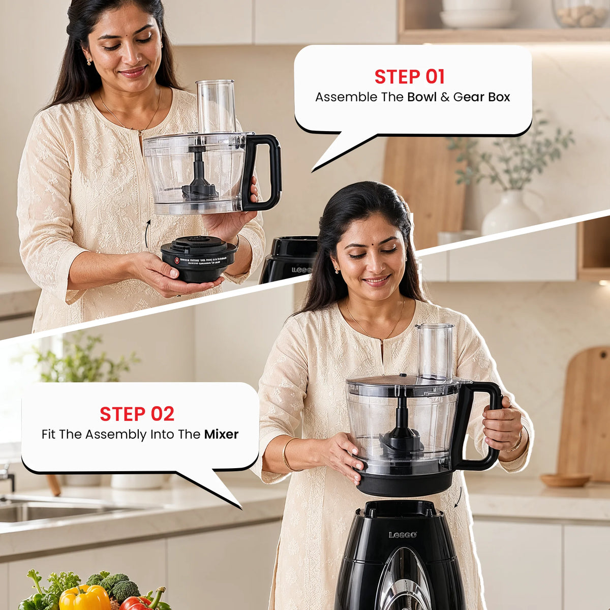 Lesco 5 In 1 Food Processor Attachment