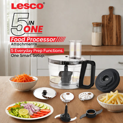 Lesco 5 In 1 Food Processor Attachments