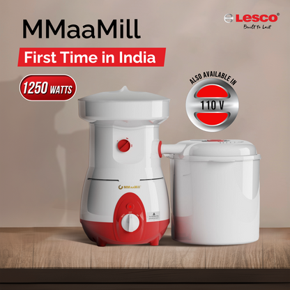 Mmaamill Multi Grain Home Mill 1250Watt (Indian 230V 5Amps)