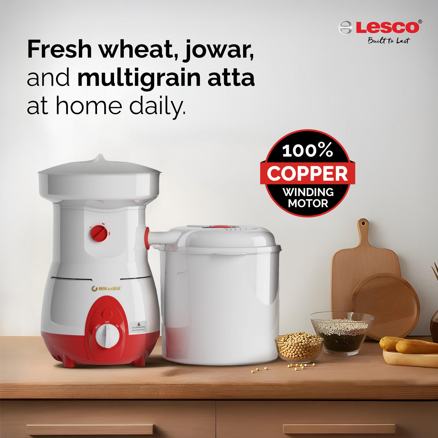 Mmaamill Multi Grain Home Mill 1250Watt (Indian 230V 5Amps)