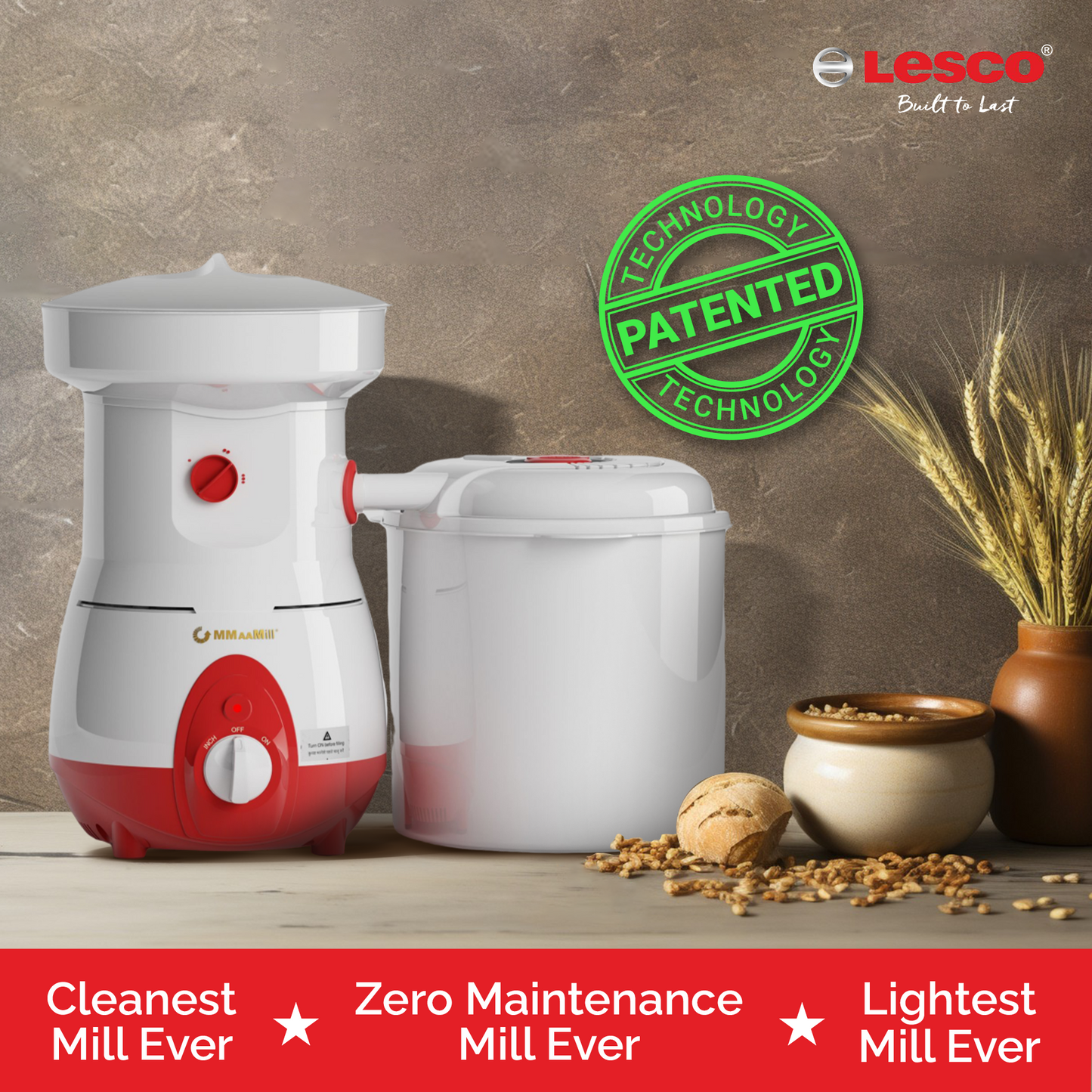 Mmaamill Multi Grain Home Mill 1250Watt (Indian 230V 5Amps)