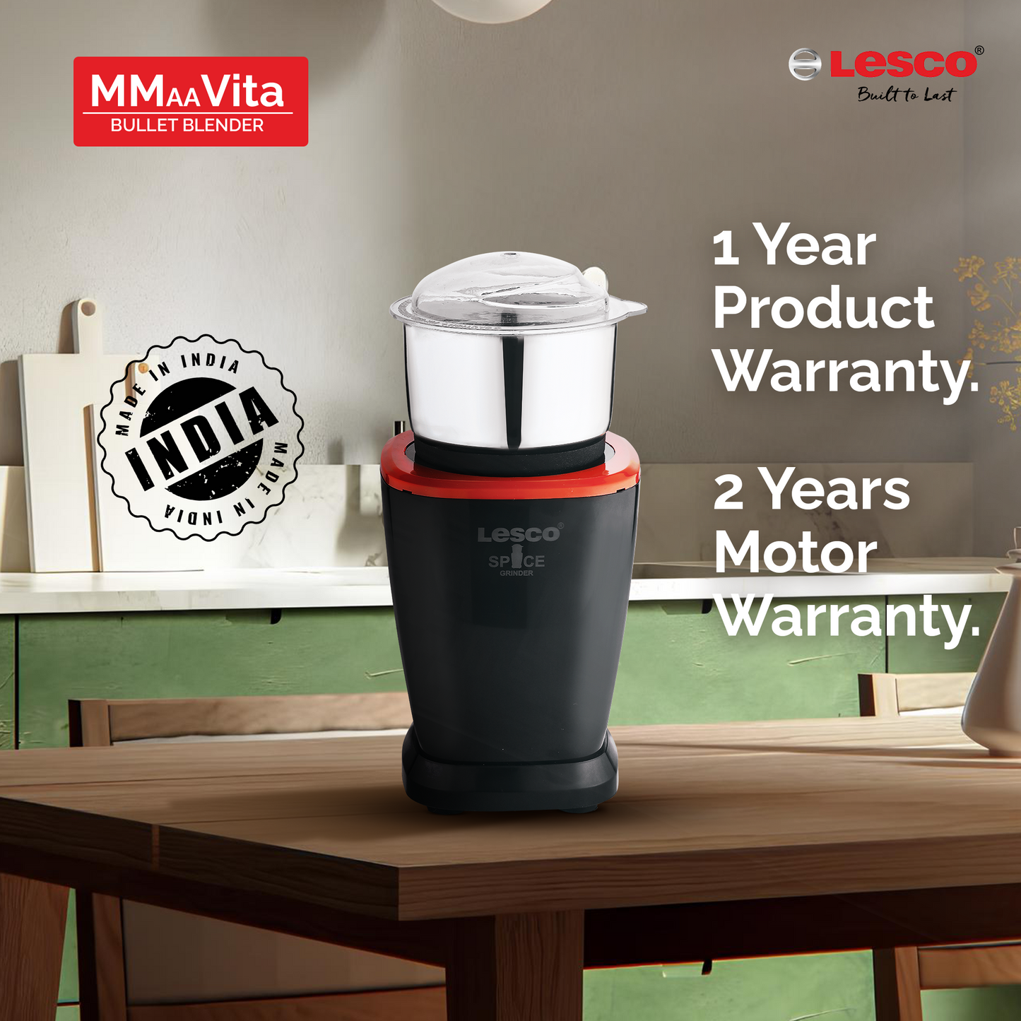 SPICE GRINDER 500 WATTS / COPPER MOTOR / 400 ML MULTI GRINDER