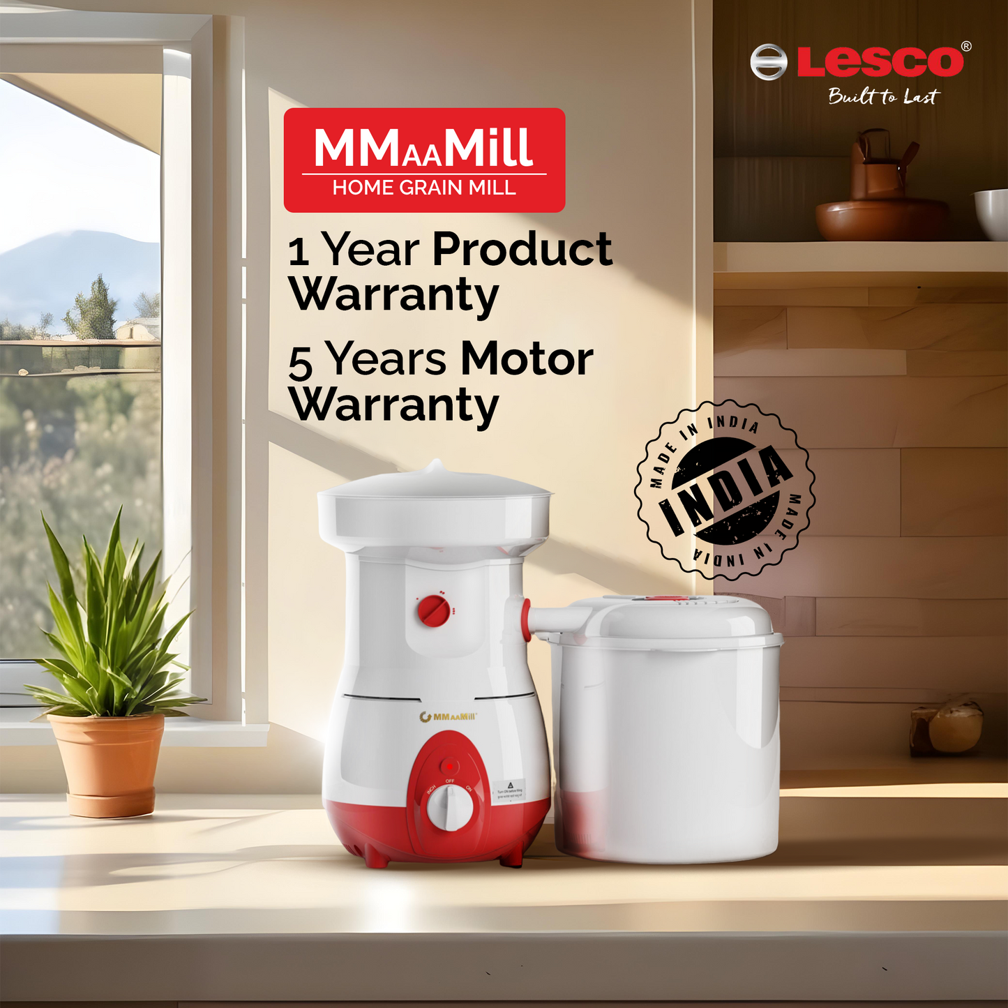 Mmaamill Multi Grain Home Mill 1250Watt (Indian 230V 5Amps)