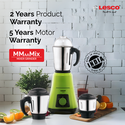 Stylo Mixer Grinder 550 Watts 3 Jars - Green